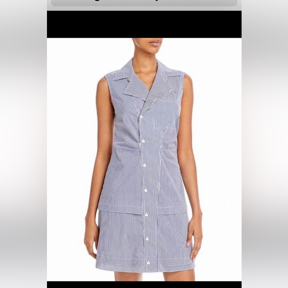 10 Crosby Derek Lam Sabrina Striped Sleeveless Dress Size 4